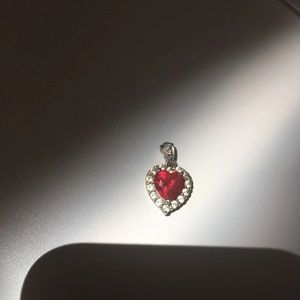 Ruby heart pendant